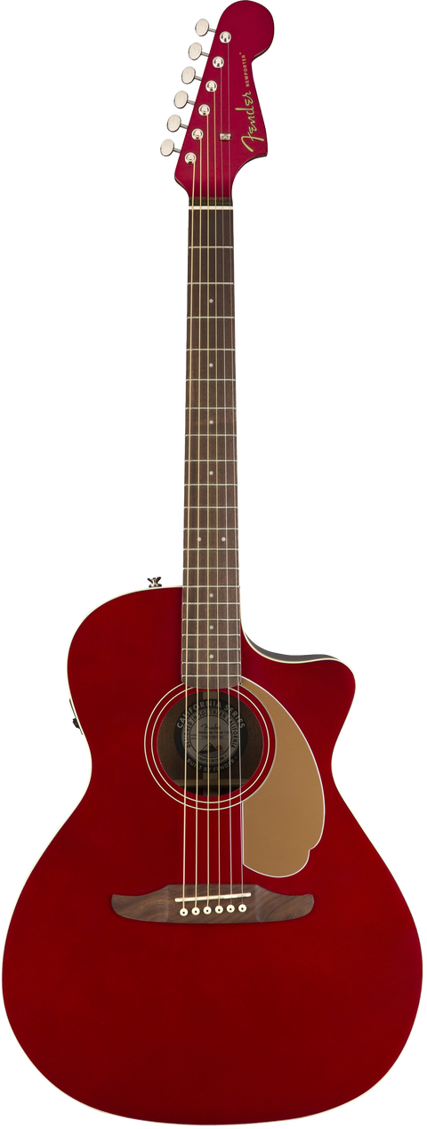 Fender Newporter Player Acoustic / Electric Guitar - Candy Apple Red