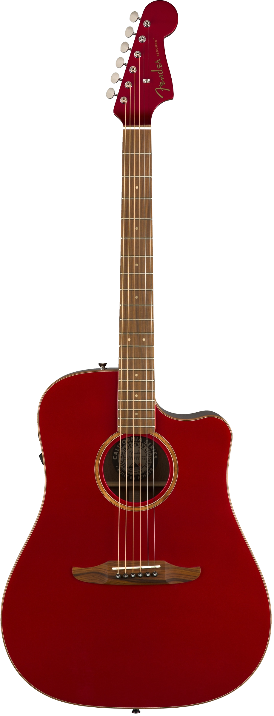 Fender Malibu Classic Acoustic / Electric Guitar - Hot Rod Red Metallic