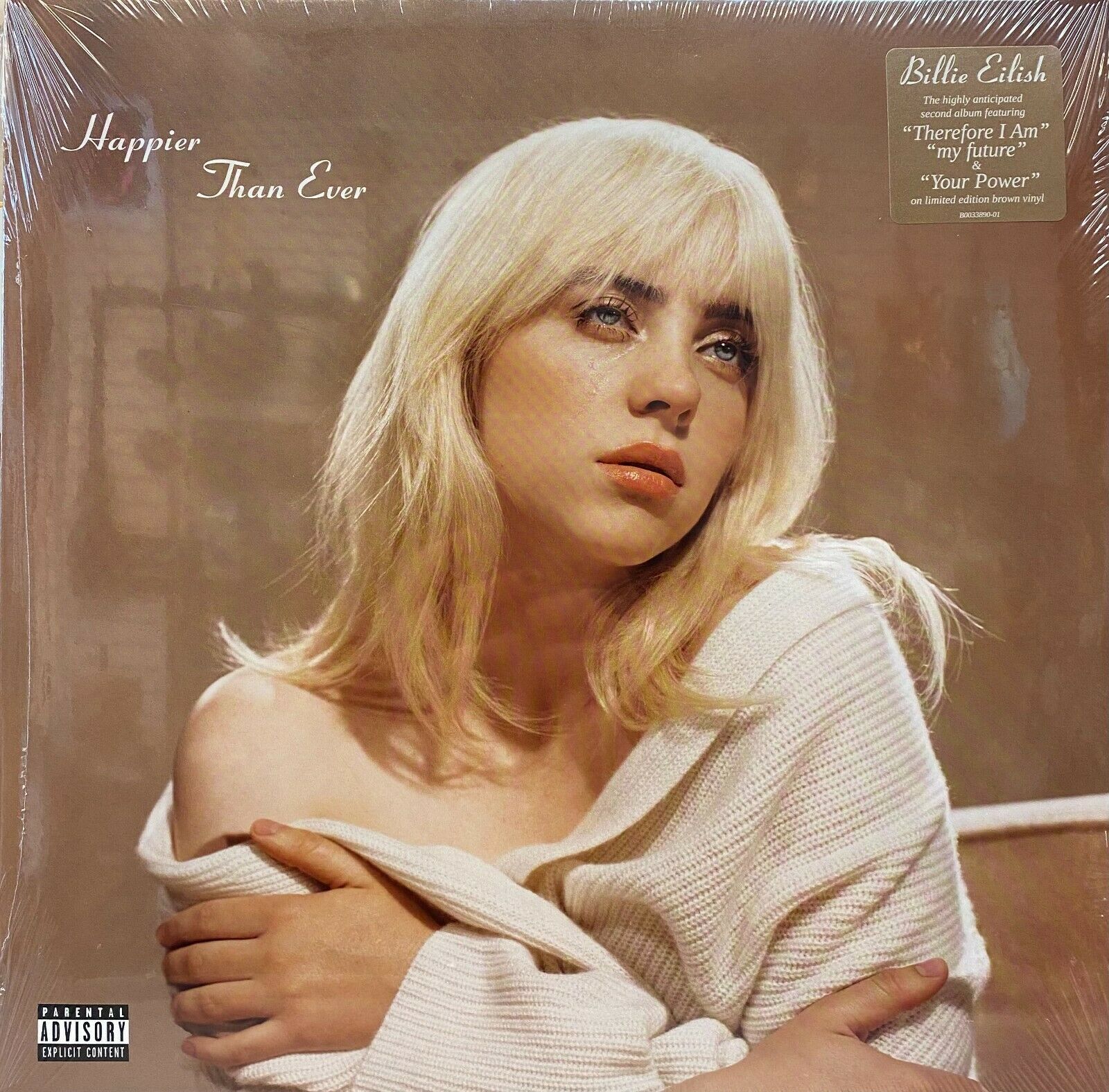 BILLIE EILISH - HAPPIER THAN EVER - LIMITED EDITION BROWN DOUBLE VINYL LP RECORD