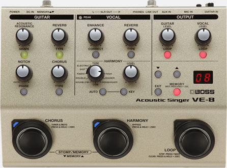 Boss VE-8 Acoustic Singer Effects Processor
