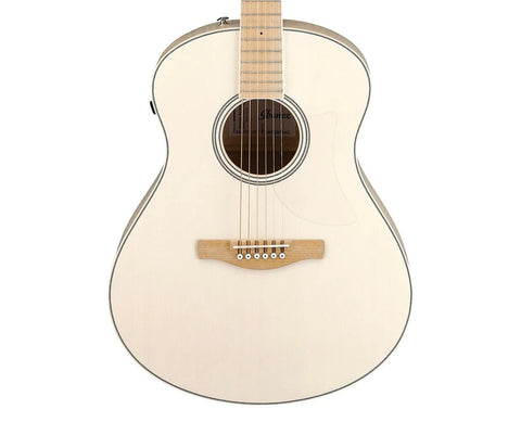 Ibanez AAM370E-OAW Advanced Acoustic Auditorium Acoustic/Electric Guitar - Antique White Ice Blue Open Pore