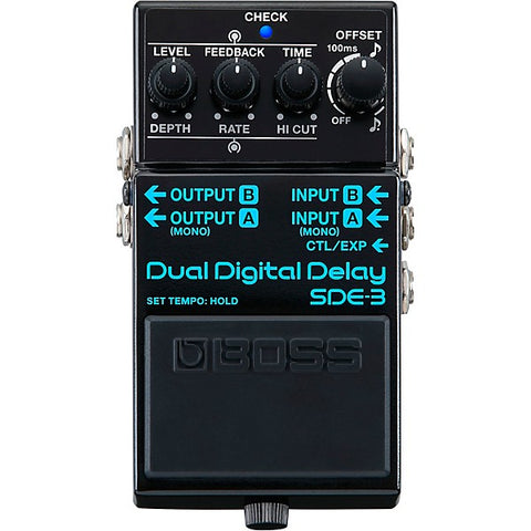 BOSS SDE-3 Dual Digital Delay Effects Pedal - Black