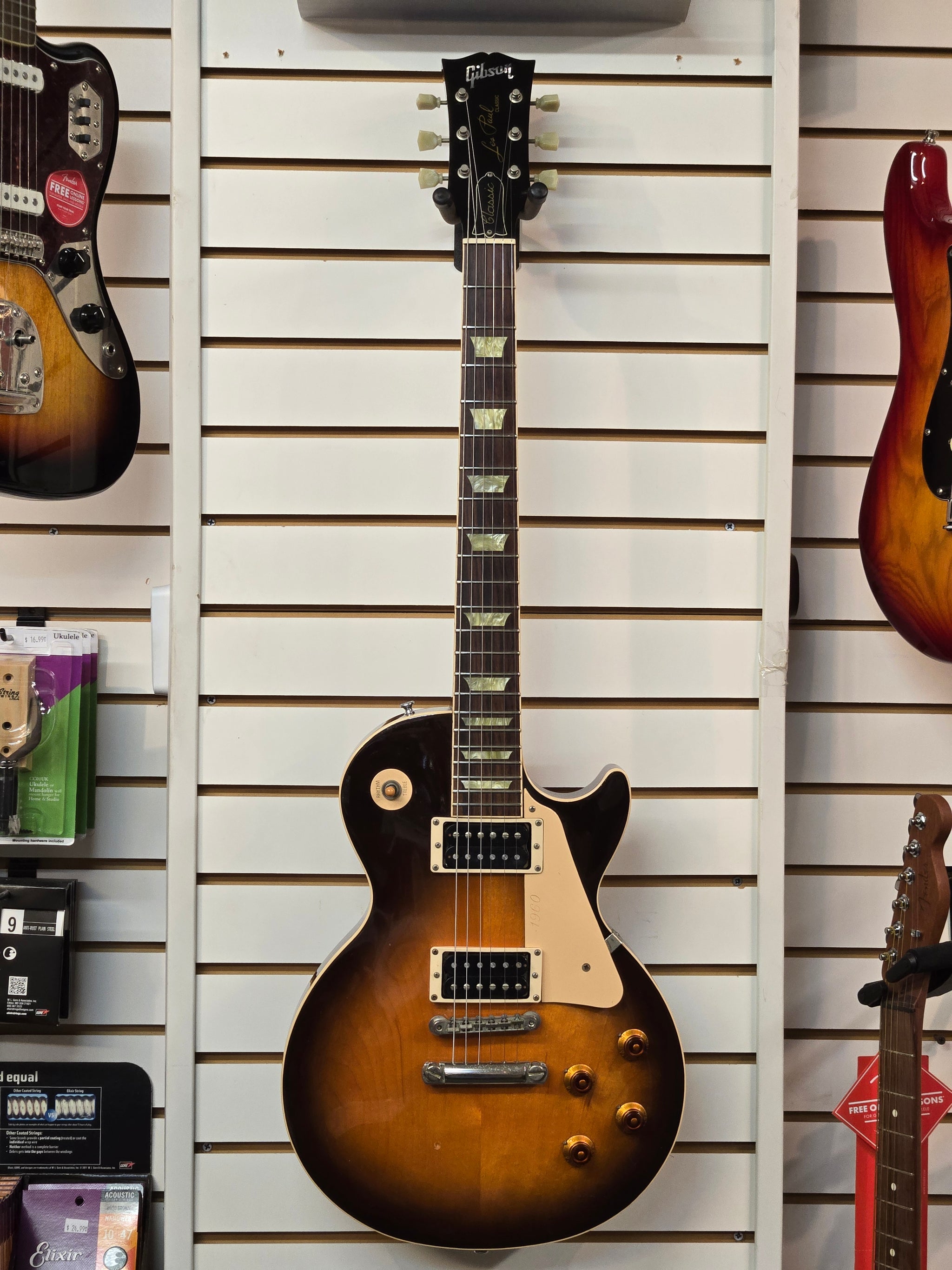 gibson les paul classic 1960 tobacco sunburst Gibson Les Paul Classic “1960 Reissue Model” Electric Guitar — 2001, T gibson les paul classic 1960 tobacco sunburst Gibson Les Paul Classic “1960 Reissue Model” Electric Guitar — 2001, T