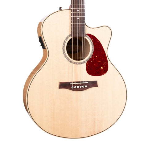 Godin Seagull Guitars Performer Cutaway Mini-Jumbo Flame Maple Acoustic-electric Guitar - Natural