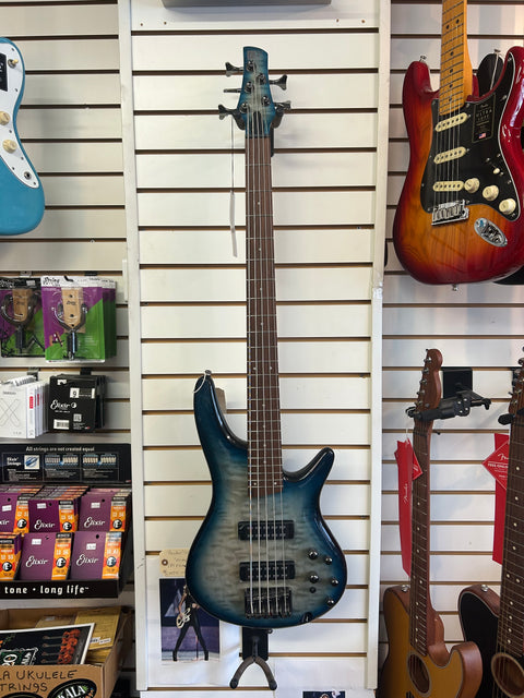 Ibanez SR Standard SR405EQM 5- String Bass Guitar - Stained Cosmic Blue Starburst