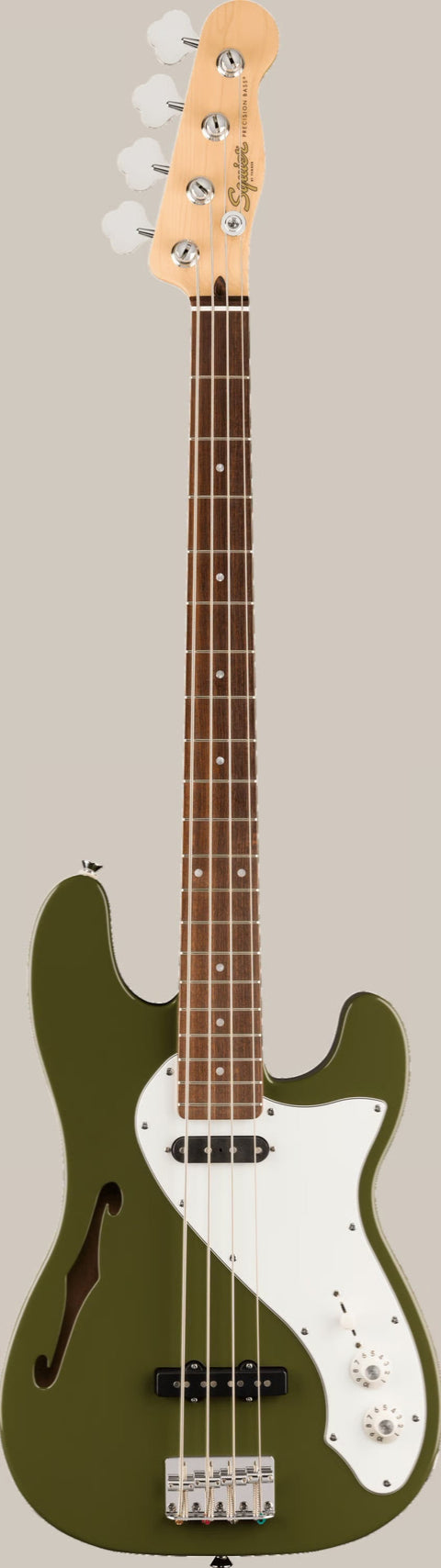 Fender Squier Paranormal Precision Bass Thinline SJ - Olive, Laurel Fingerboard