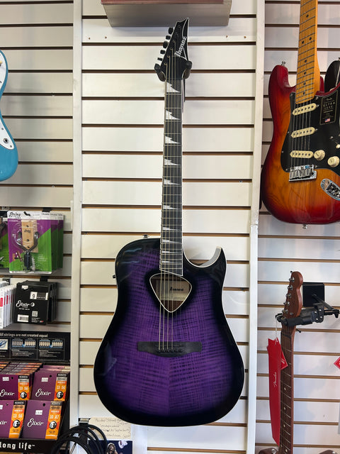 Ibanez Altstar ALT50FA Acoustic-Electric Guitar - Flamed Violet Purple Sunburst