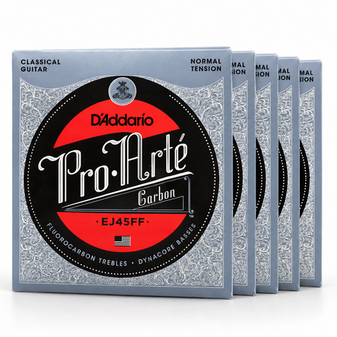 5-Pack D'Addario EJ45FF Pro-Arte Classical Carbon Guitar Strings