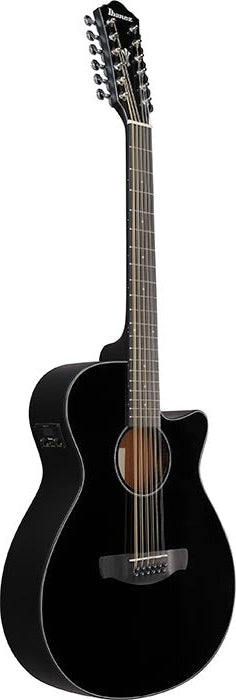 Ibanez AEG5012 12-string Acoustic-Electric Guitar - Black