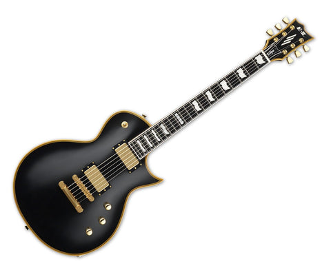 ESP JAPAN E-II Eclipse DB Electric Guitar - Vintage Black w/ Gold Hardware