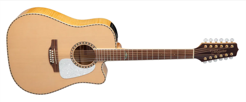 Takamine GD74CE Unison Stringing 12-string Acoustic-electric Guitar - Flame Maple Natural