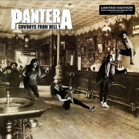 Pantera – Cowboys From Hell (White & Whiskey Brown Marbled Vinyl) - LP Vinyl Record