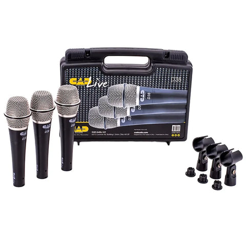 On-Stage CADLive D38 Supercardioid Dynamic Microphone - 3 Pack