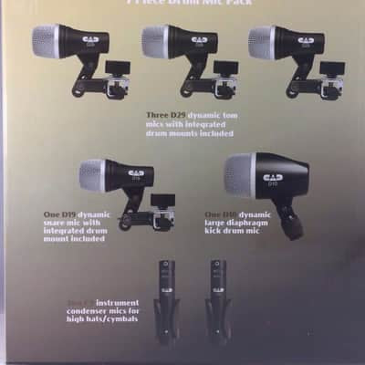 On-Stage CADAudio - Stage 7 - Drum Pack Snare, Kick, 3x Tom, 2x Overhead - Microphone