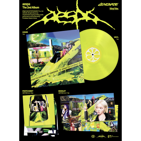 Aespa - The 2nd Album 'LEMONADE' [Neon Yellow Vinyl] - LP Vinyl Record