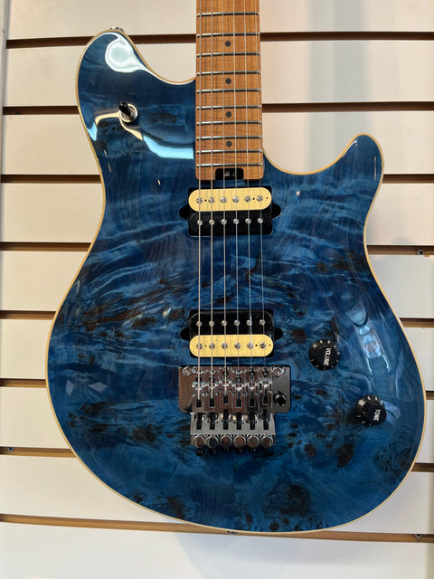 Peavey HP-2 Poplar Burl Electric Guitar - Transparent Blue