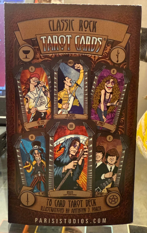 Parisi Studios Classic Rock Music Tarot Cards, 78-Card Tarot Deck Hand Illustrated by Anthony J. Parisi