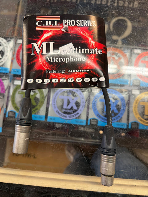 CBI Pro Series ML Ultimate 1ft Microphone Cable