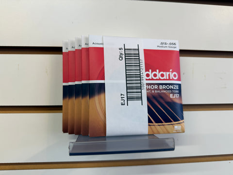 D'Addario EJ17 13-56 Phosphor Bronze Acoustic Guitar Strings 5-PACK