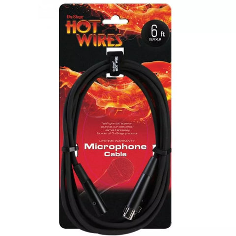On-Stage Hot Wires MC12-6 Microphone Cable XLR-XLR