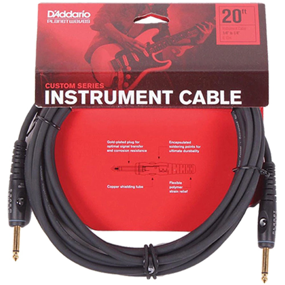 D'Addario Custom Series 20" Instrument Cable Straight-Straight