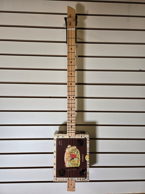 Hal Martin CBG - "Romeo and Julieta" Acoustic/Electric Cigar Box Guitar w/ Gig Bag and Strap