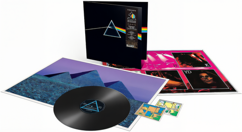 The Dark Side of the Moon 50th Anniversary. 180-Gram Black Vinyl, Posters, Stickers, Anniversary Edition, Remastered, Gatefold LP Jacket