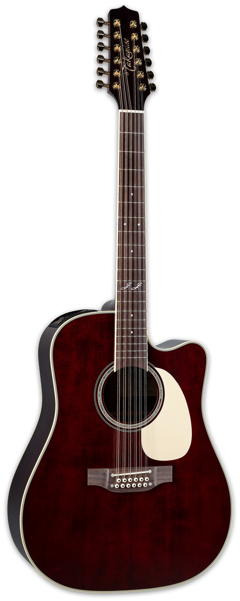 Takamine JJ325SCRL-12 12-String Acoustic/Electric Guitar - "Gloss Red Satin" w/ Soft Case