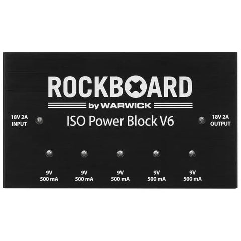 RockBoard ISO Power Block V6 6-Output Power Supply for Guitar Pedal Boards