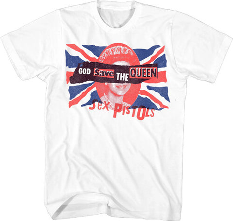 Sex Pistols - God Save The Queen Punk Rock Concert T-Shirt - White