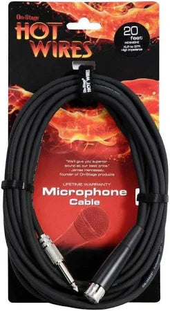 On-Stage Hot Wires MC12-20 20ft Microphone Cable