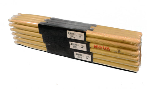 (12-Pairs) Vic Firth® NOVA® 2B Hickory Drumsticks, Wood Sticks, Nylon Tip. #N2BN