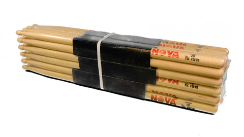 (12-Pairs) Vic Firth® NOVA® 2B Hickory Drumsticks, Wood Sticks, Wood Tip. #N2B