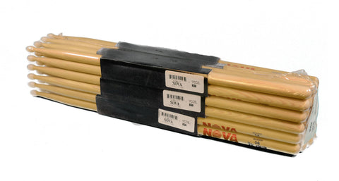 (12-Pairs) Vic Firth® NOVA® 5A Hickory Drumsticks, Wood Sticks, Nylon Tip. #N5AN
