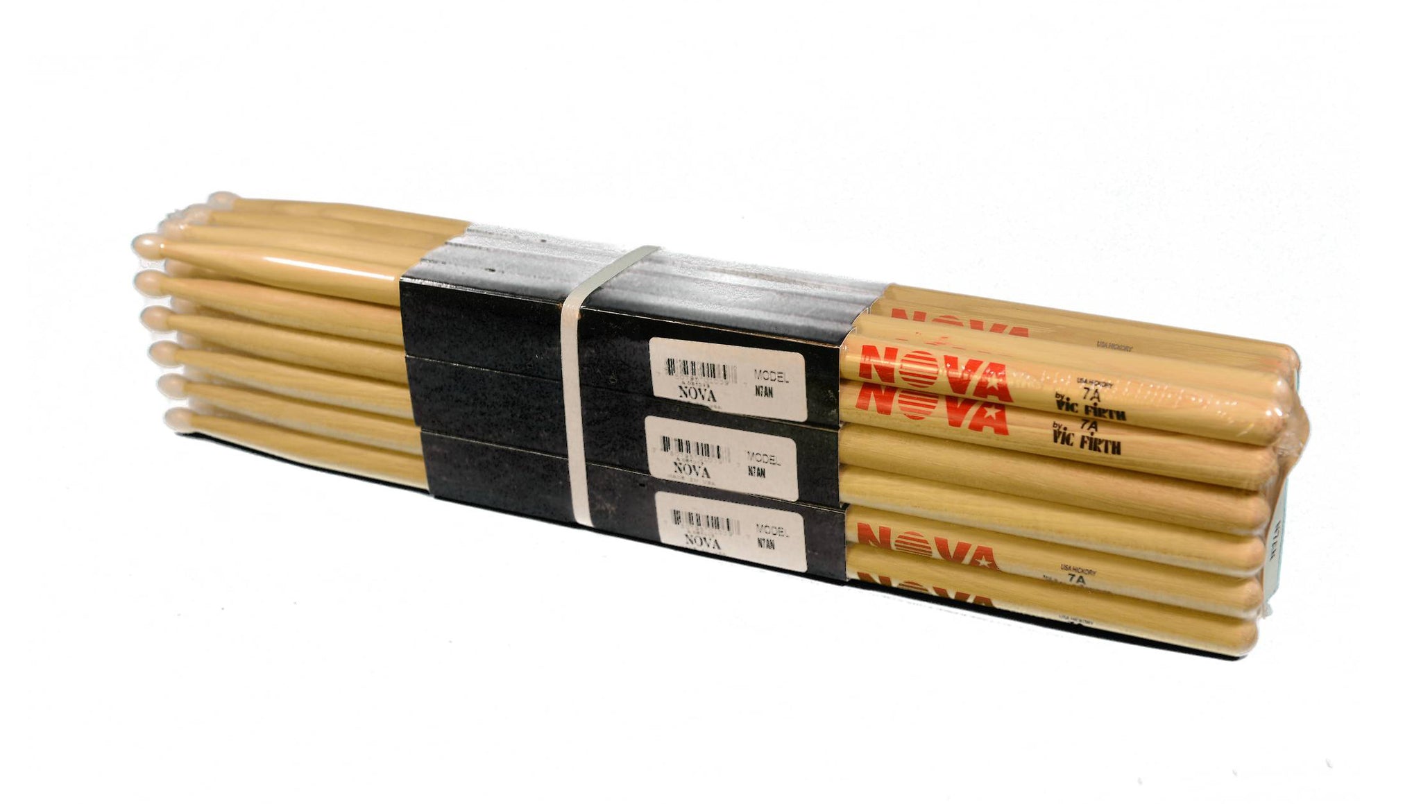 12-Pairs) Vic Firth® NOVA® 7A Hickory Drumsticks, Wood Sticks