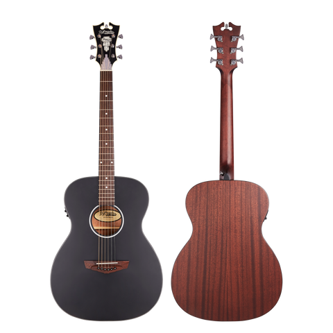 D'Angelico Premier Tammany CS Matte Black Acoustic Guitar