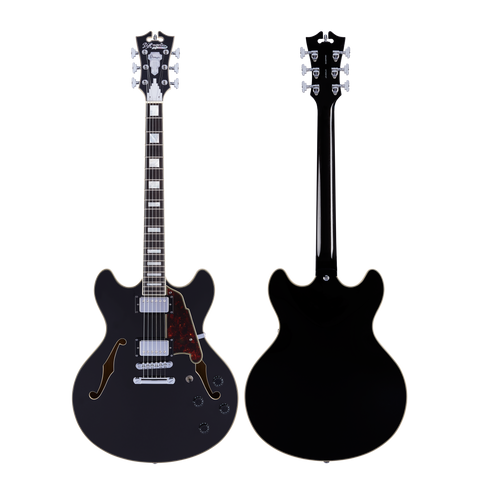 D'Angelico Premier DC Black Flake Electric Guitar Stop Tailpiece