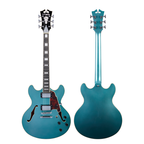 D'Angelico Premier DC Ocean Turquoise Electric Guitar Stop Tailpiece