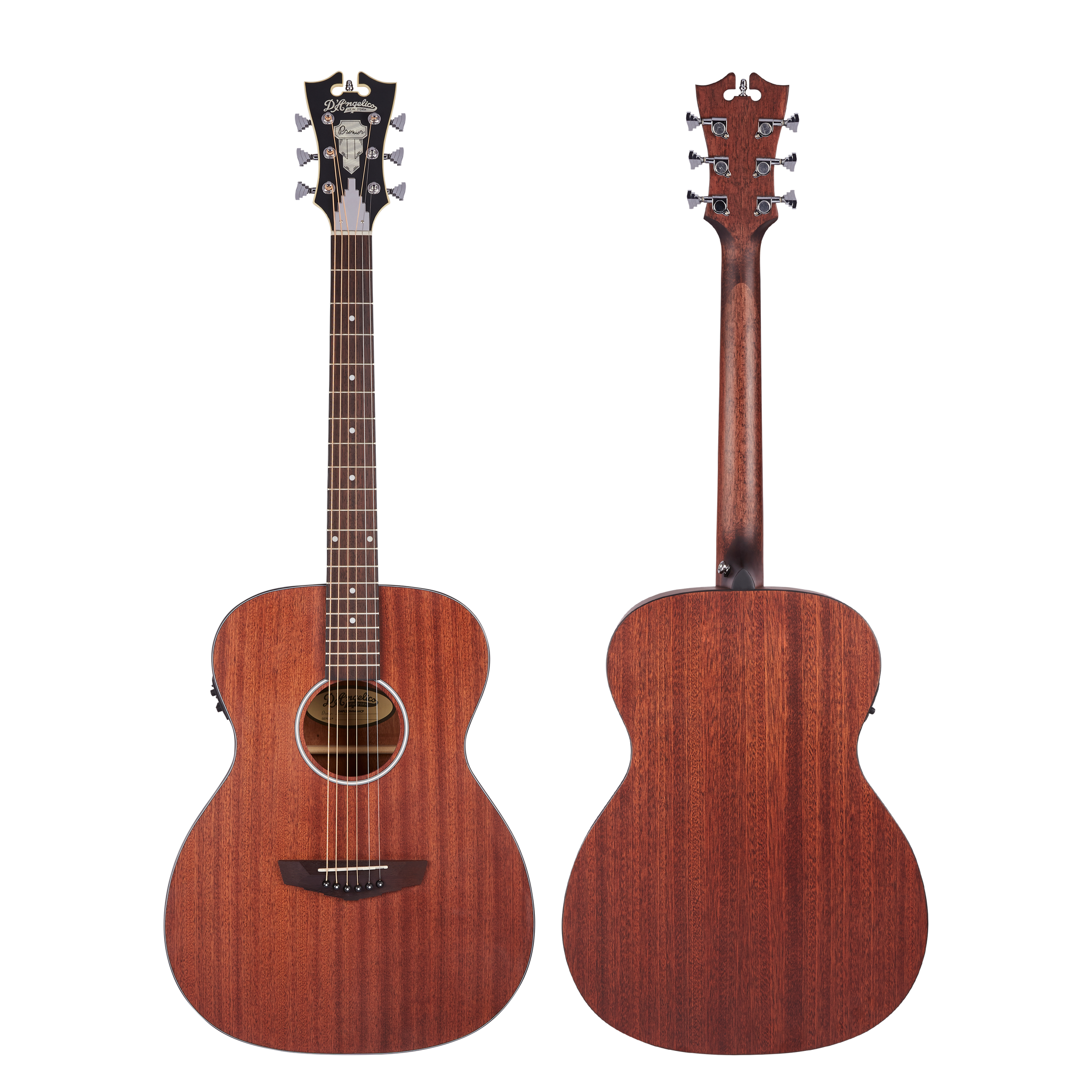 D'Angelico Premier Tammany LS Natural Mahogany Satin Acoustic Guitar