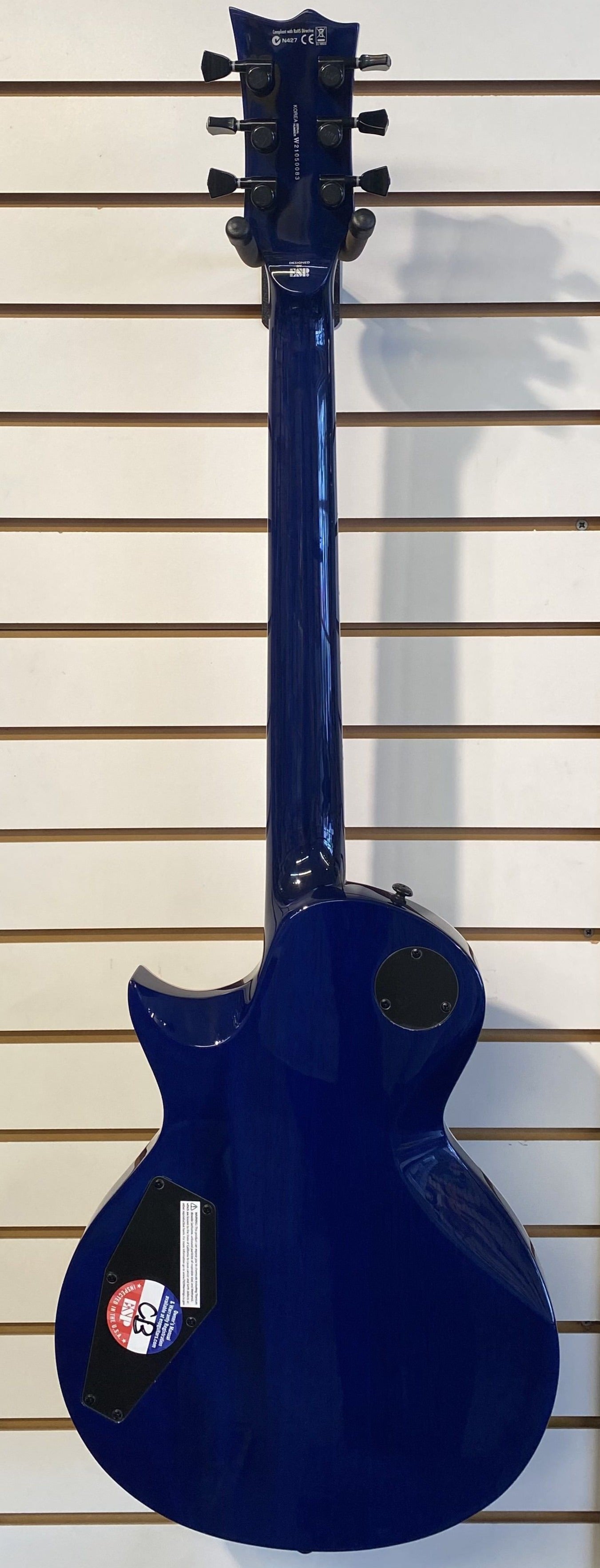 ESP/LTD EC-1000 Blue Natural Fade Burl Poplar Electric Guitar DEMO