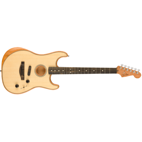 Fender American Acoustasonic Stratocaster – Natural, Ebony Fingerboard