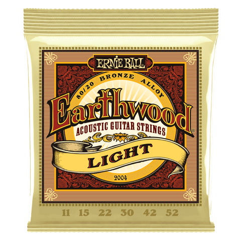 Ernie Ball Earthwood Light - 80/20 Bronze Alloy Acoustic Guitar Strings 11-52