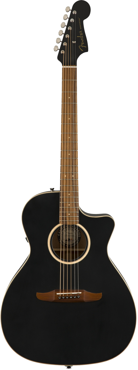 Fender Newporter Special Acoustic / Electric Guitar - Jetty Black