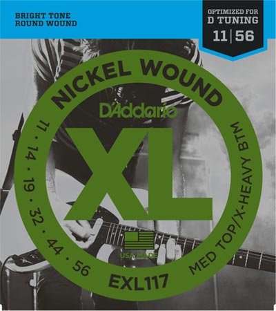D'Addario® EXL117 Nickel Wound Electric Guitar Strings 11-56
