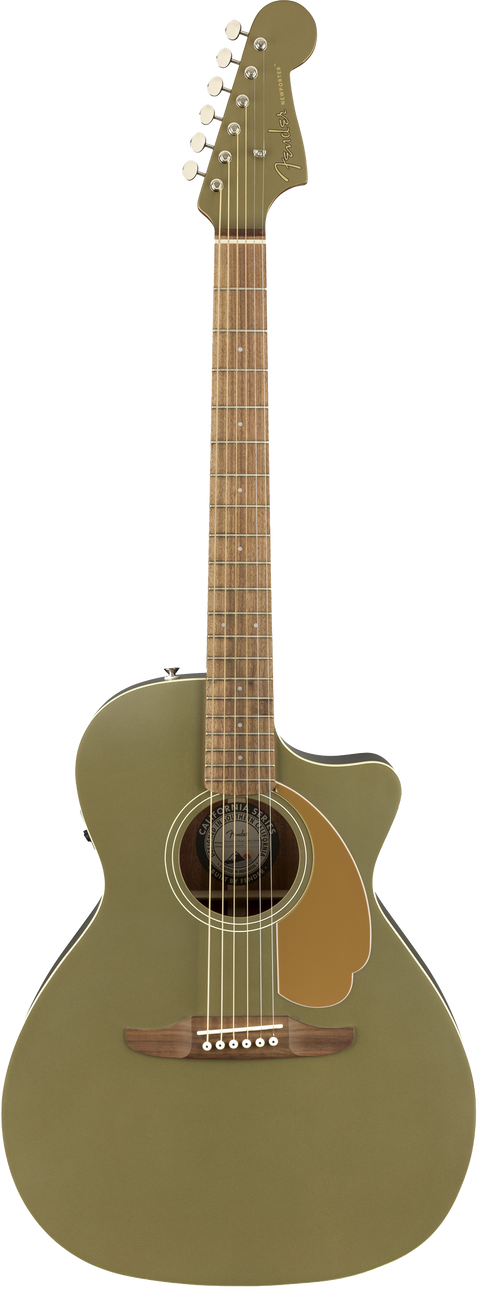 Fender Newporter Player Acoustic / Electric Guitar - Olive Satin