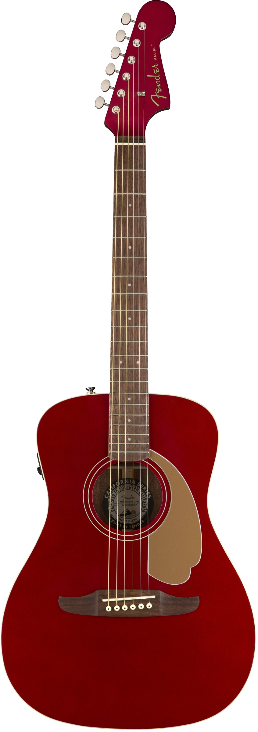 Fender Malibu Player Acoustic / Electric Guitar - Candy Apple Red