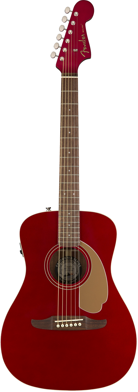 Fender Malibu Player Acoustic / Electric Guitar - Candy Apple Red