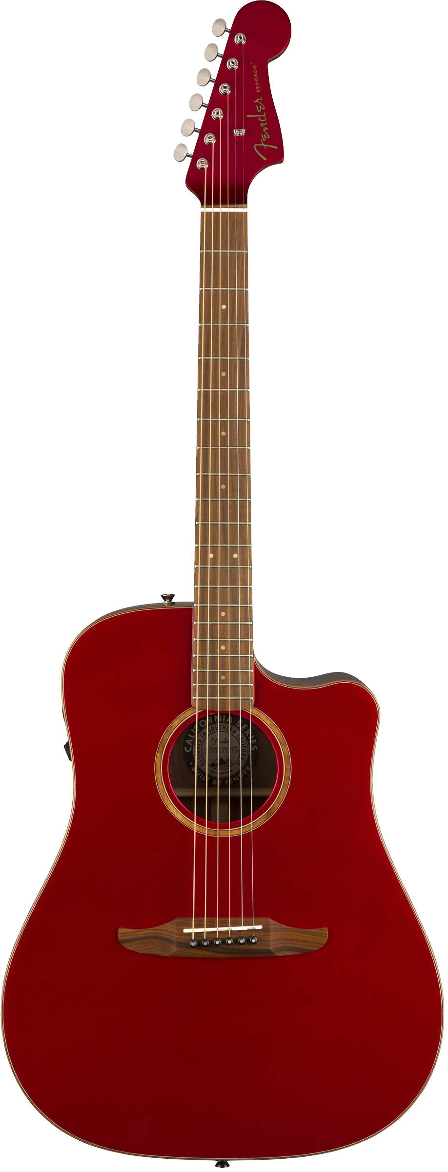 Fender Redondo Classic Acoustic / Electric Guitar - Hot Rod Red Metallic