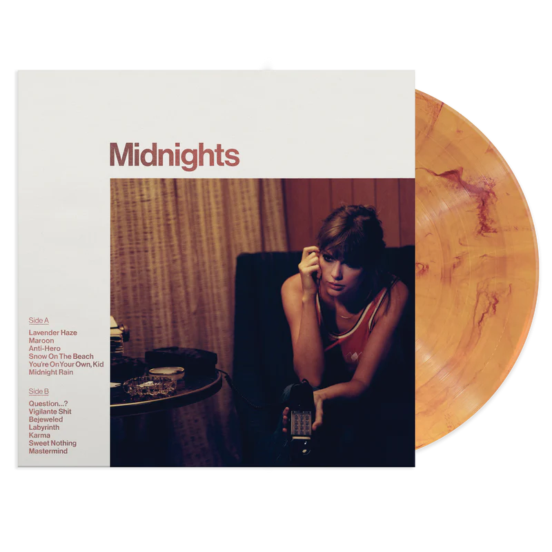 Taylor Swift - Midnights - Blood Moon Marbled Vinyl Record LP