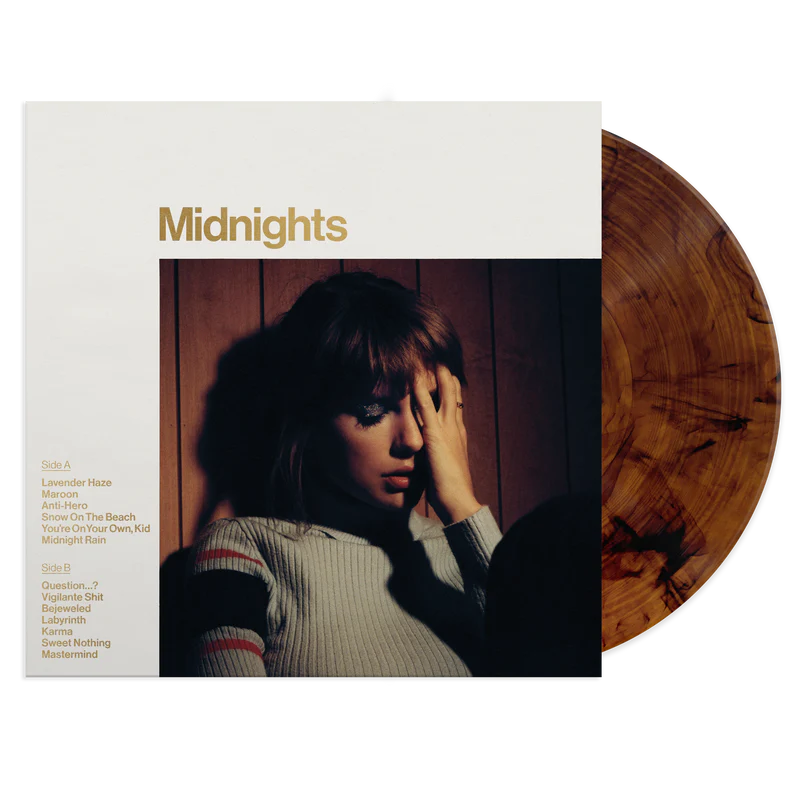 Taylor Swift - Midnights - Mahogany Marbled Vinyl Record LP